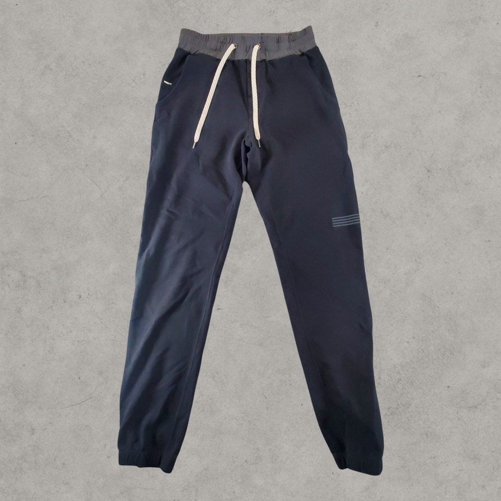 Vuori Sweatpants Mens Small Black Athleisure Slim Fit  Cuffed Waistband Joggers